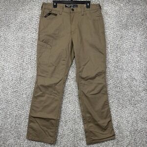 Ariat Rebar M4 Pants Men's 34x32 Relaxed Straight Brown Canvas Workwear Utility
